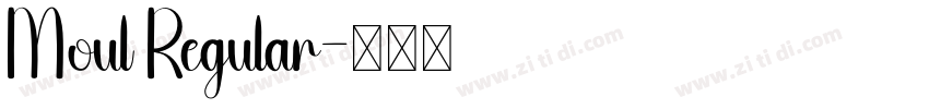 Moul Regular字体转换